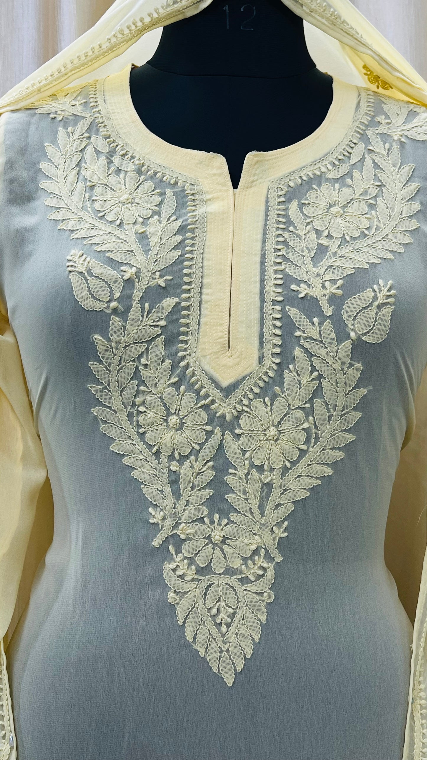 Chikan Short Kurti