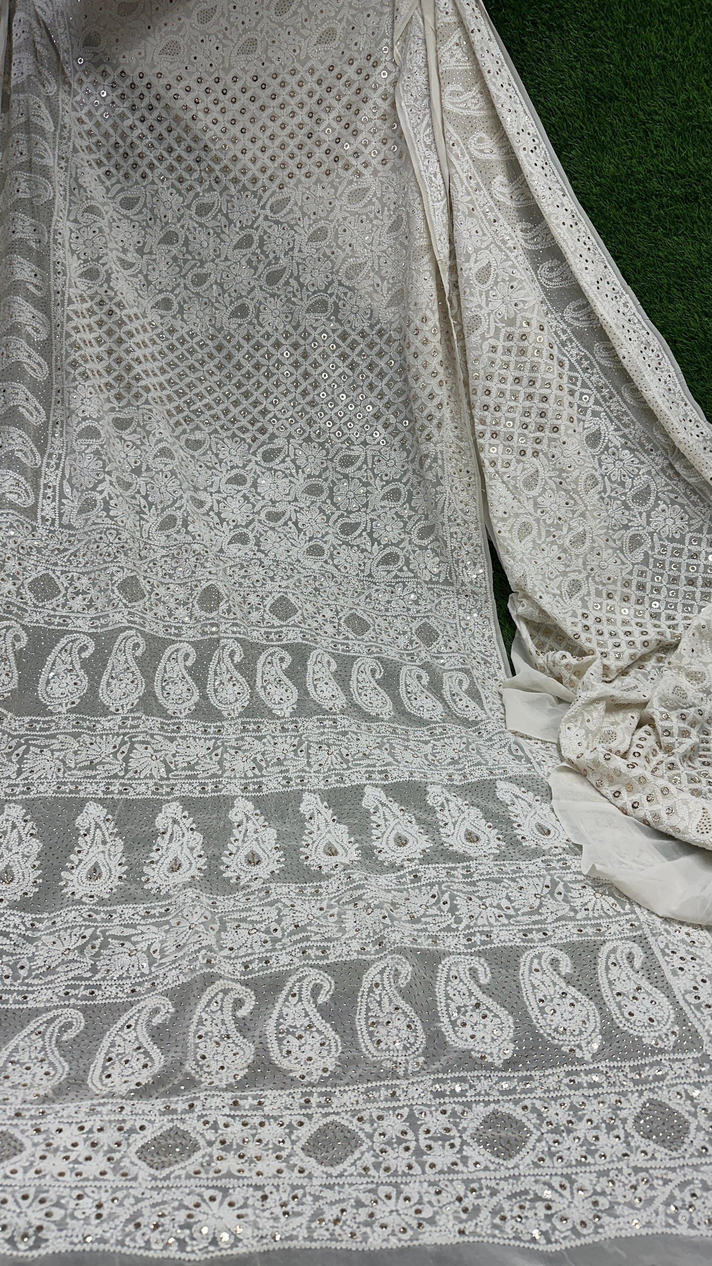 Heavy ChikanKari Saree