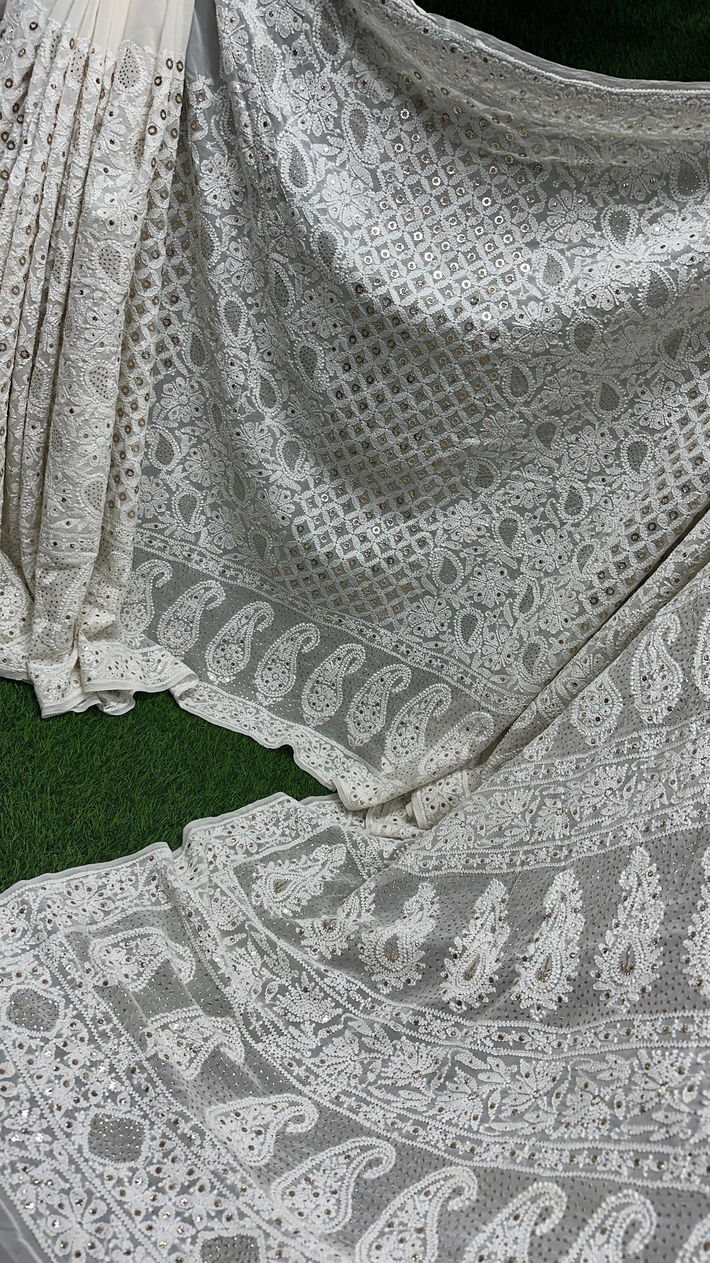 Heavy ChikanKari Saree