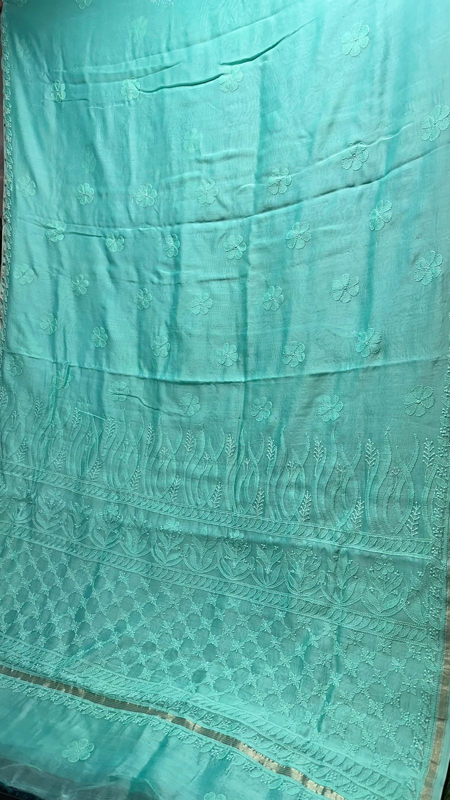 Chanderi ChikanKari Saree