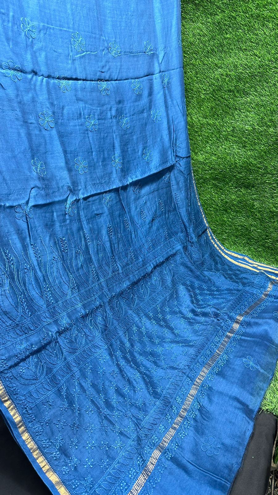 Chanderi ChikanKari Saree
