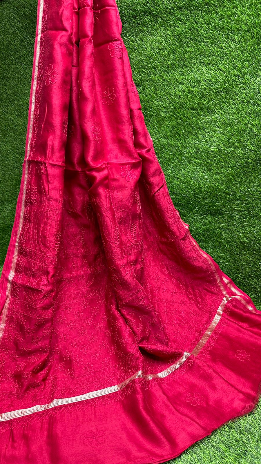Chanderi ChikanKari Saree