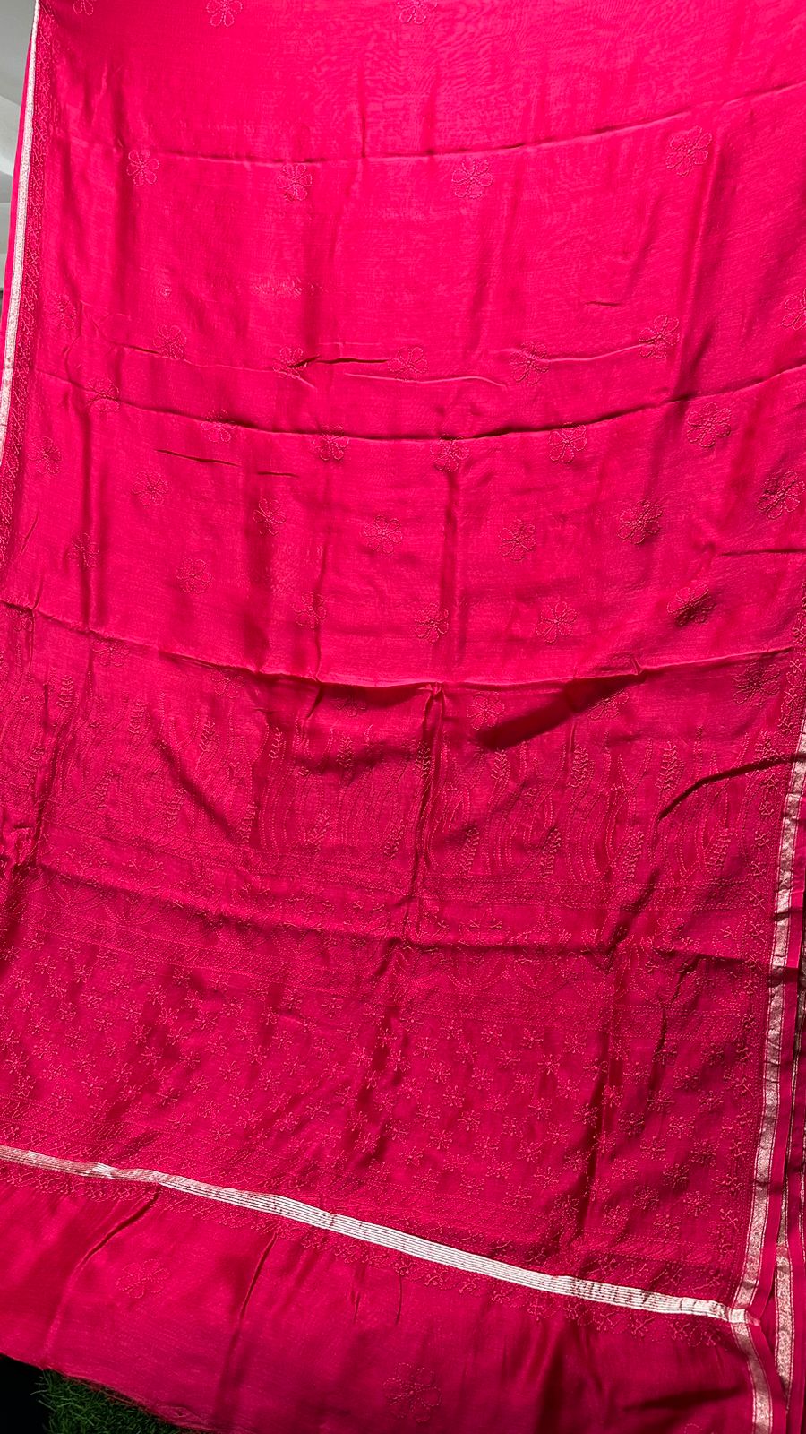 Chanderi ChikanKari Saree