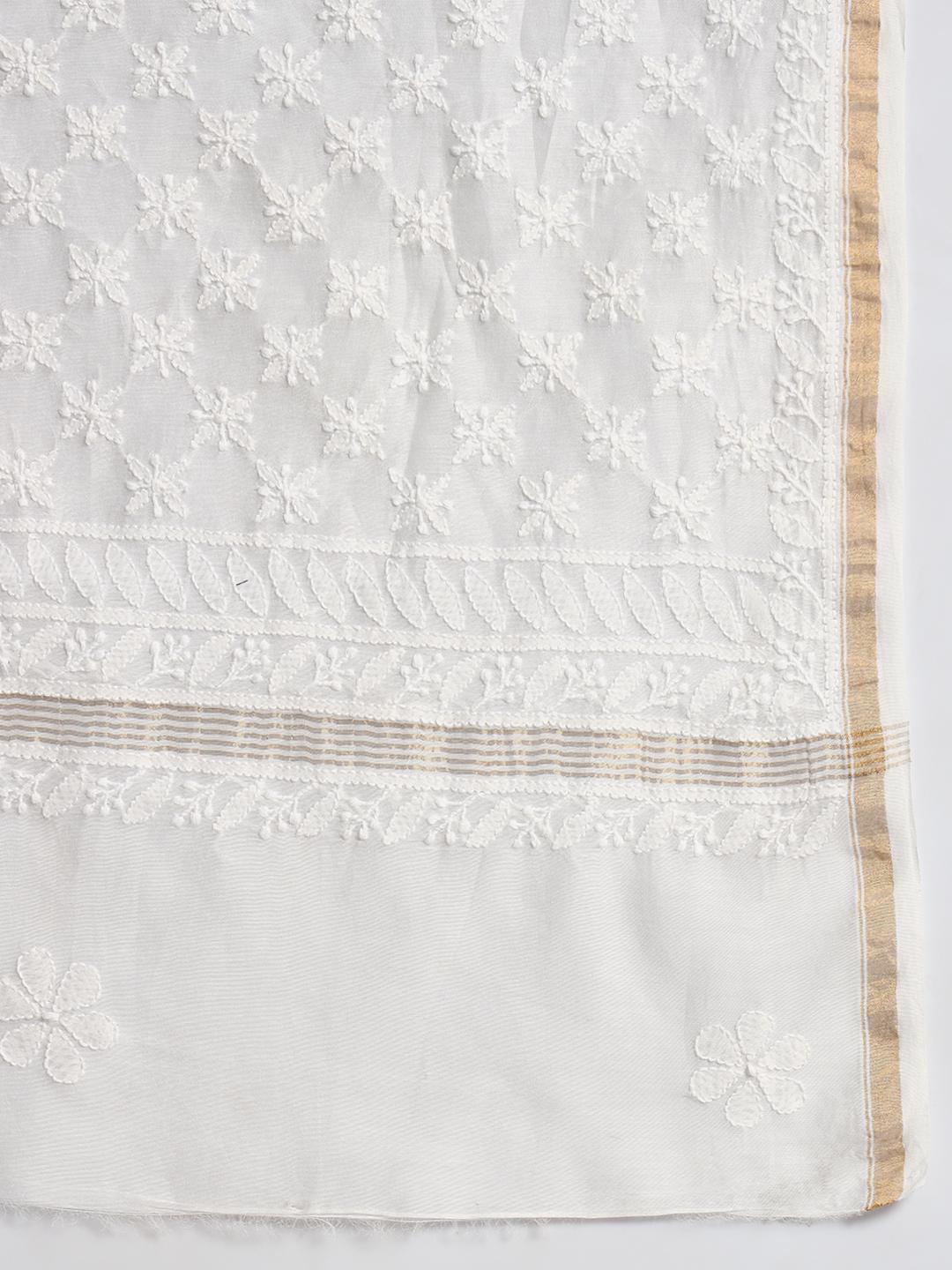 Chanderi ChikanKari Saree