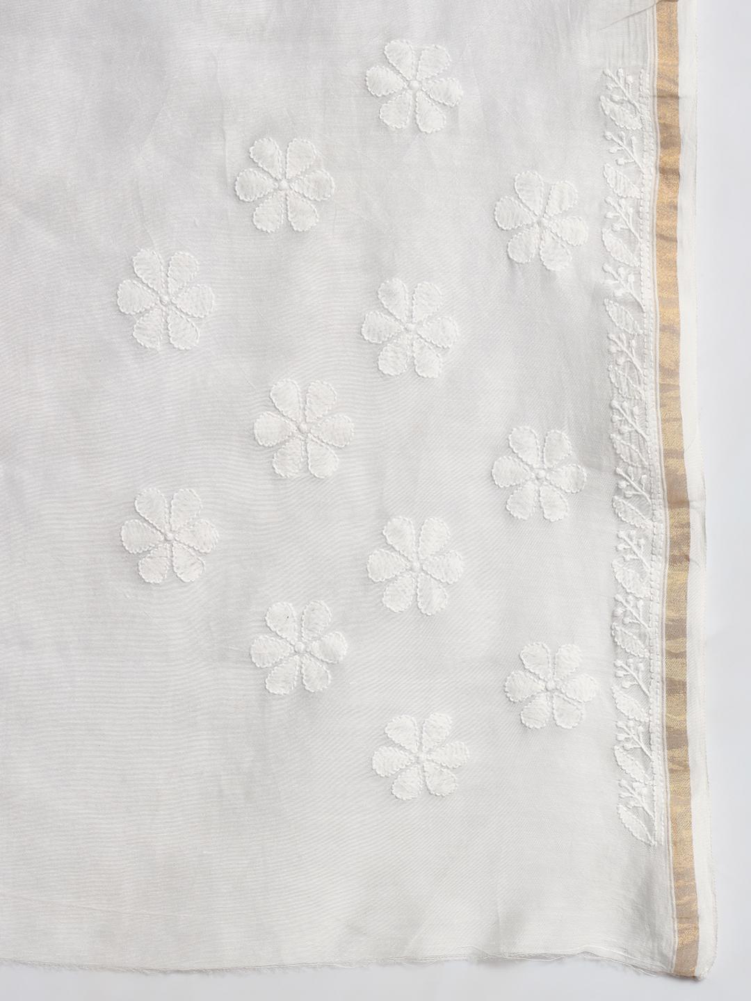 Chanderi ChikanKari Saree
