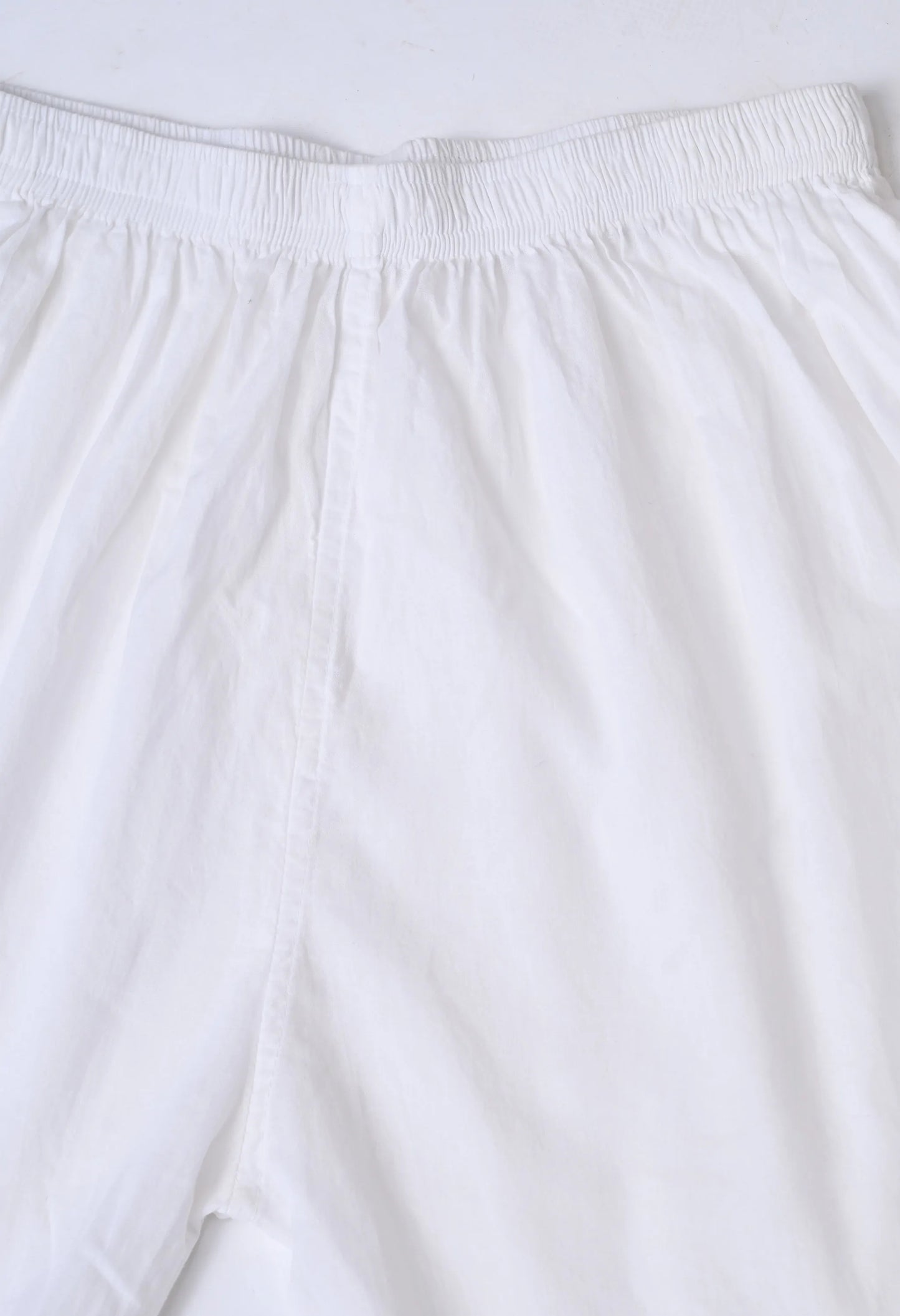 White Chikankari Afghani Pant Top View