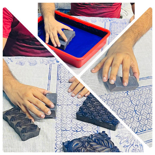 Block Printing For Chikan Embroidery