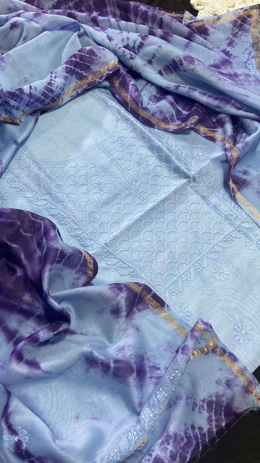 Silk Chikan kari 2 pcs