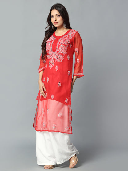 Embroidered Georgette Kurti