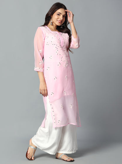 Embroidered Georgette Kurti