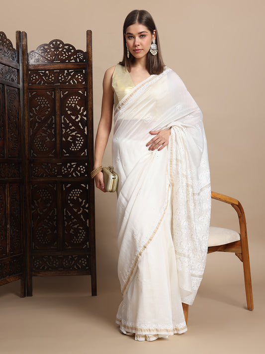 chanderi silk saree