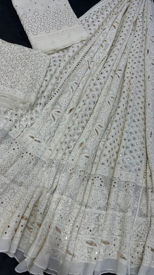 Chikan Handwork Lehenga