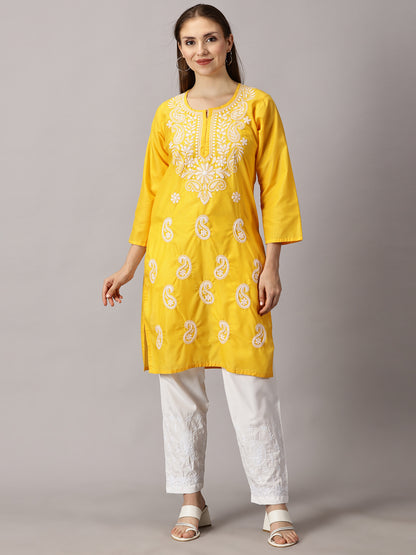 GIRL WEAR CHIKAN KURTI