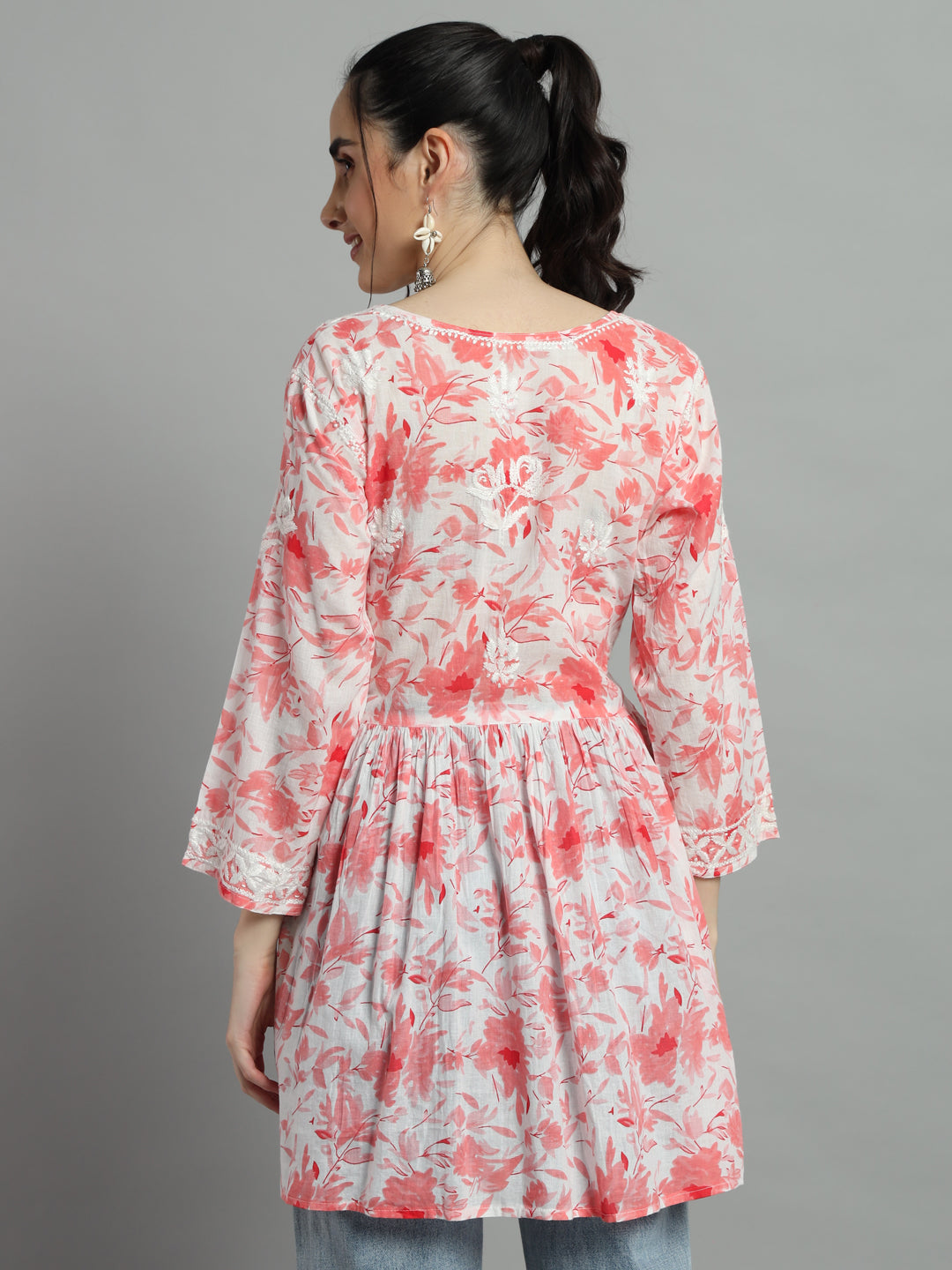 Short chikankari kurti for womens