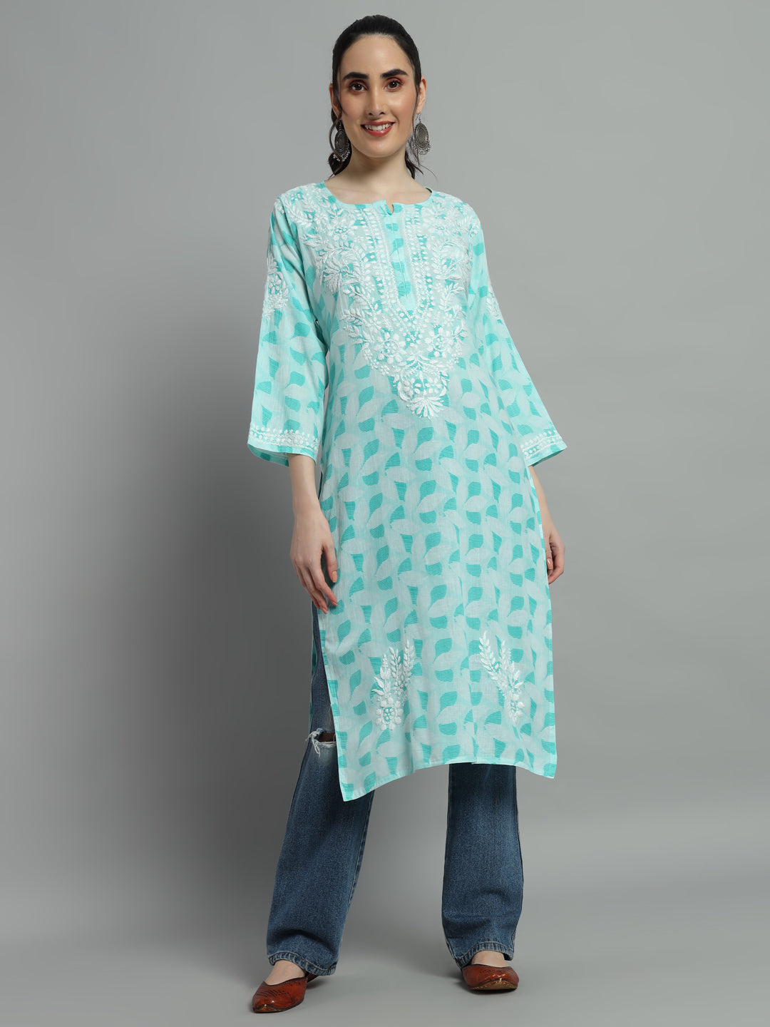 MULMUL PRINTED KURTI