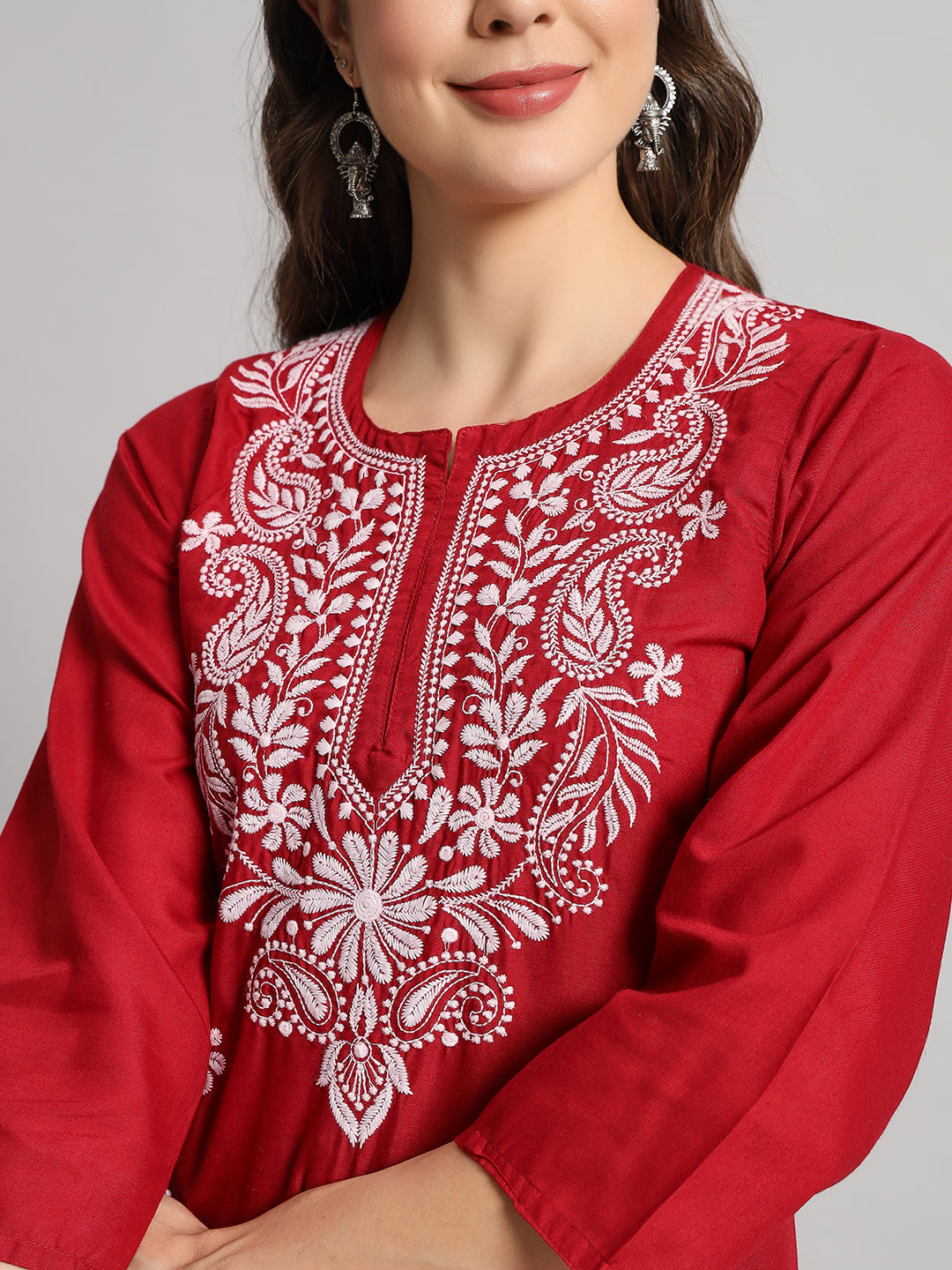 GIRL WEAR CHIKAN KURTI