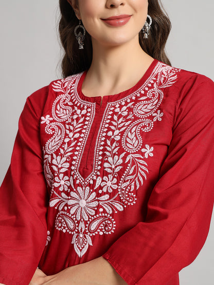 GIRL WEAR CHIKAN KURTI