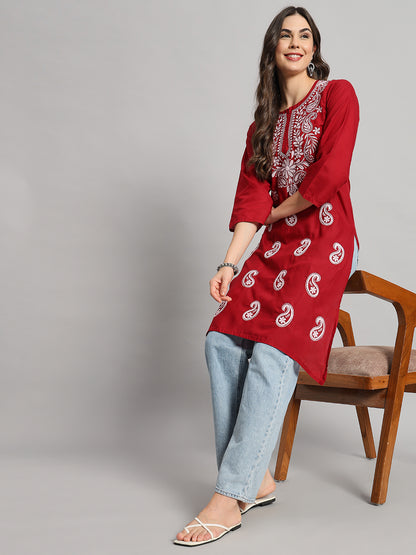 GIRL WEAR CHIKAN KURTI