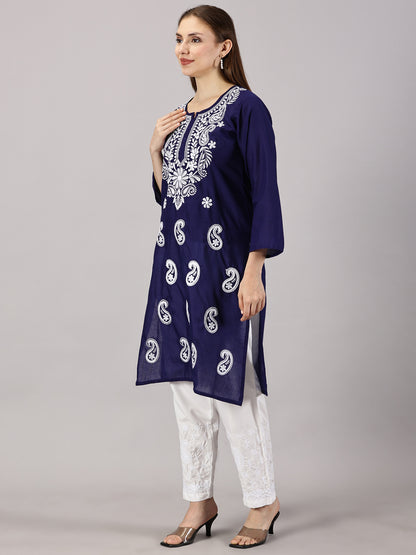 Embroidered Cotton Wear: 2 Kurtis + Pants Set | Women’s Cotton Kurti Set: Embroidery & Comfort Combo | Chic Cotton Sets Combo: Embroidered Kurtis and Pants | Stylish Cotton Kurti Set with Pants - 2 Piece Combo