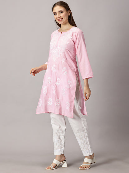 Embroidered Cotton Wear: 2 Kurtis + Pants Set | Women’s Cotton Kurti Set: Embroidery & Comfort Combo | Chic Cotton Sets Combo: Embroidered Kurtis and Pants | Stylish Cotton Kurti Set with Pants - 2 Piece Combo