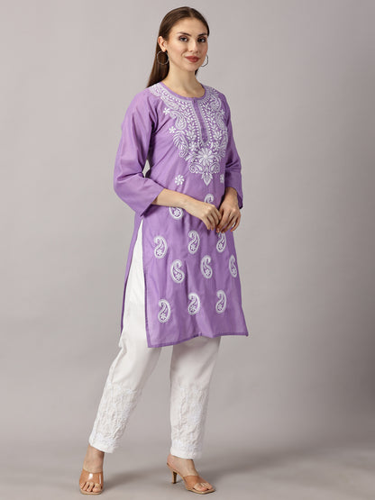 Embroidered Cotton Wear: 2 Kurtis + Pants Set | Women’s Cotton Kurti Set: Embroidery & Comfort Combo | Chic Cotton Sets Combo: Embroidered Kurtis and Pants | Stylish Cotton Kurti Set with Pants - 2 Piece Combo