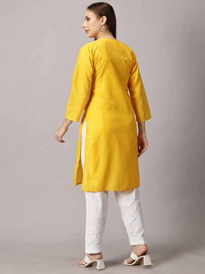 GIRL WEAR CHIKAN KURTI