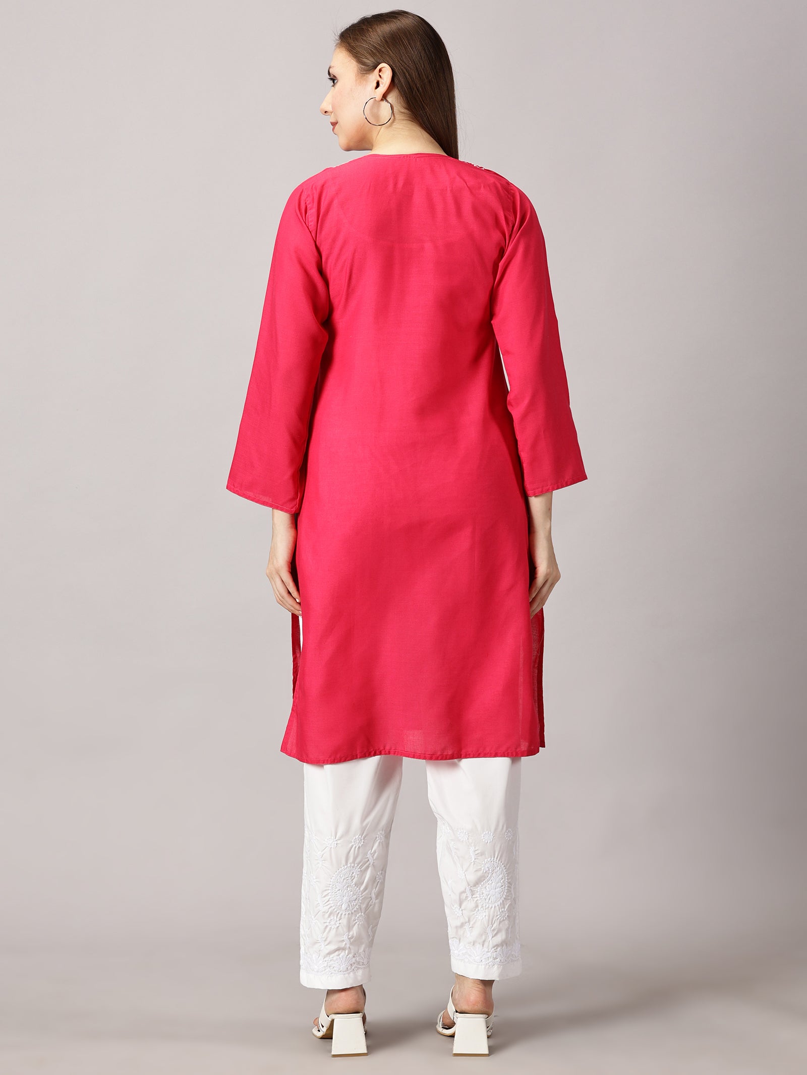 GIRL WEAR CHIKAN KURTI