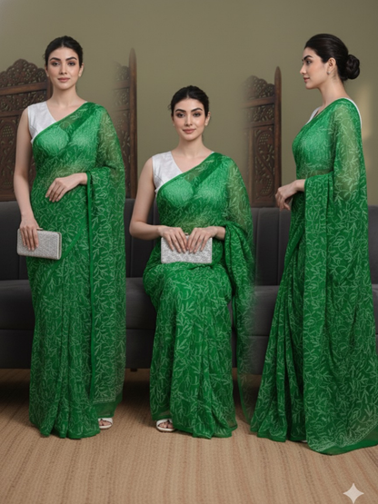 Exclusive Tepchi Hand-Made Chikankari Saree