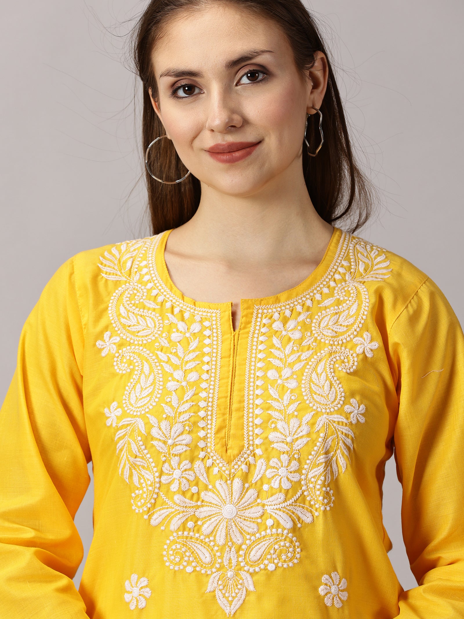 GIRL WEAR CHIKAN KURTI