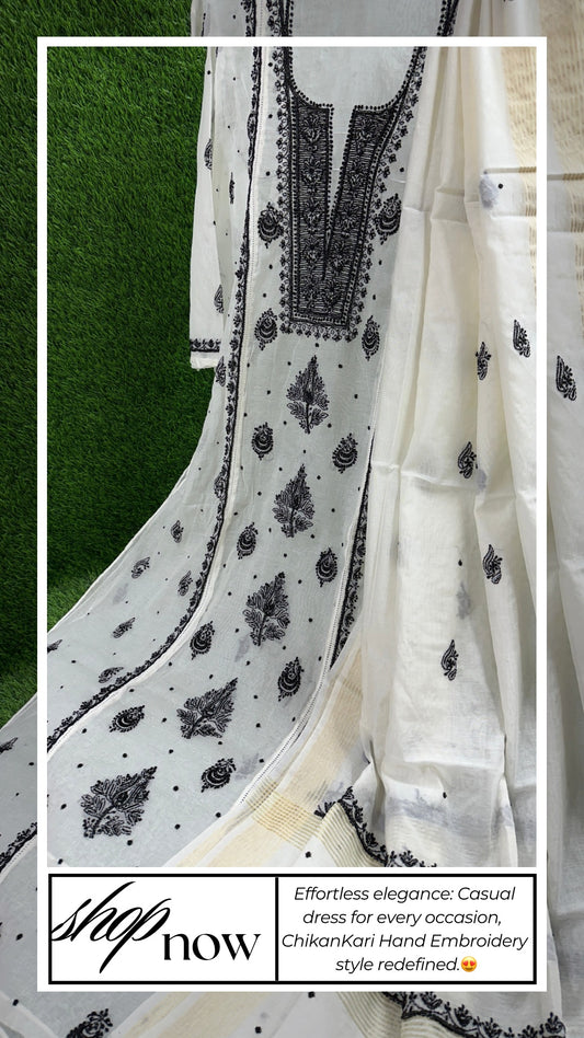 Soft Chanderi dress | Semi-Stitched suits | Embellished Elegance | Elegant Ethnics | Semi-Stitched Styles