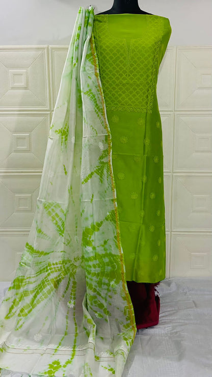 UNSTICHED CHIKAN HANDWORK SUITS