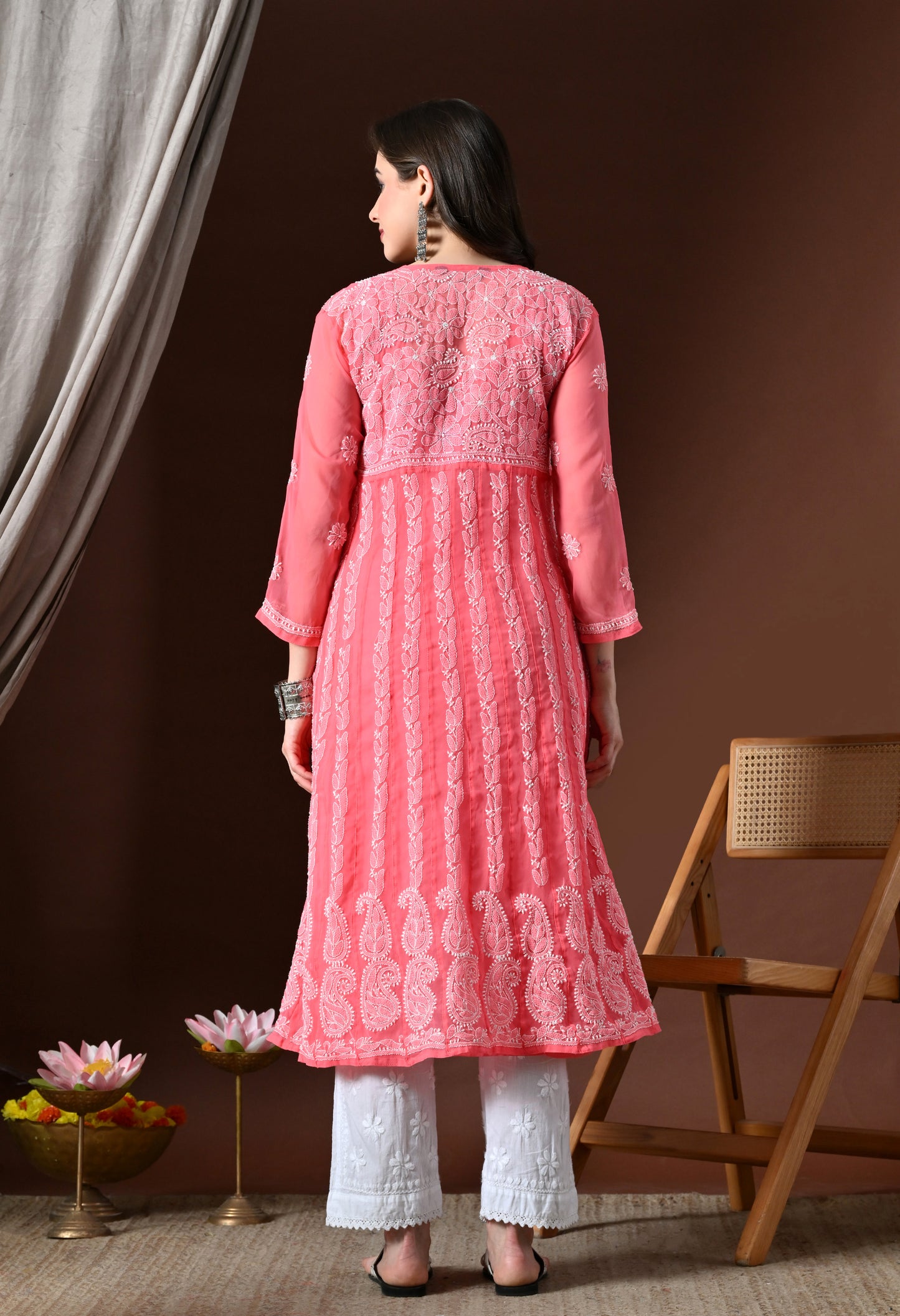 Chikankari Handwork Georgette Anarkali