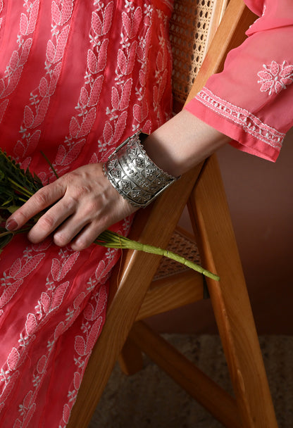 Chikankari Handwork Georgette Anarkali