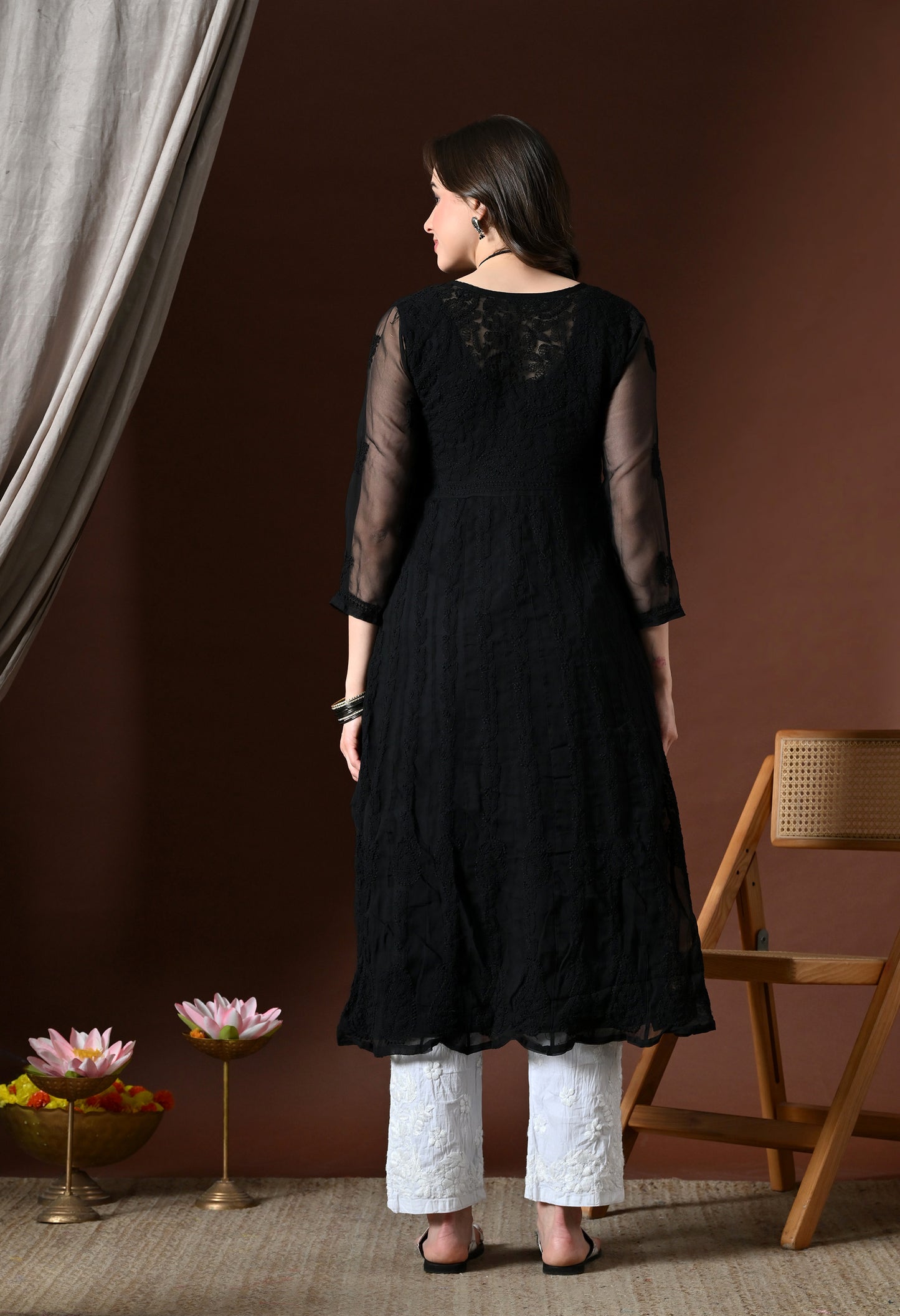 Chikankari Handwork Georgette Anarkali