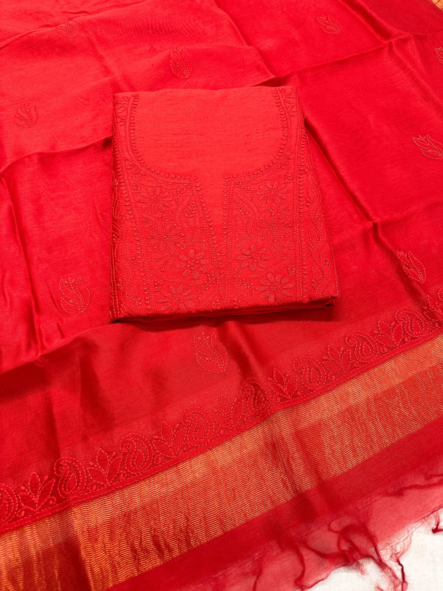 UNSTICHED CHIKAN HANDWORK SUITS