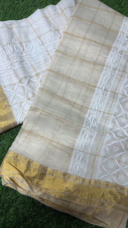 Beautiful Soft Pure Mul Chanderi Silk Saree