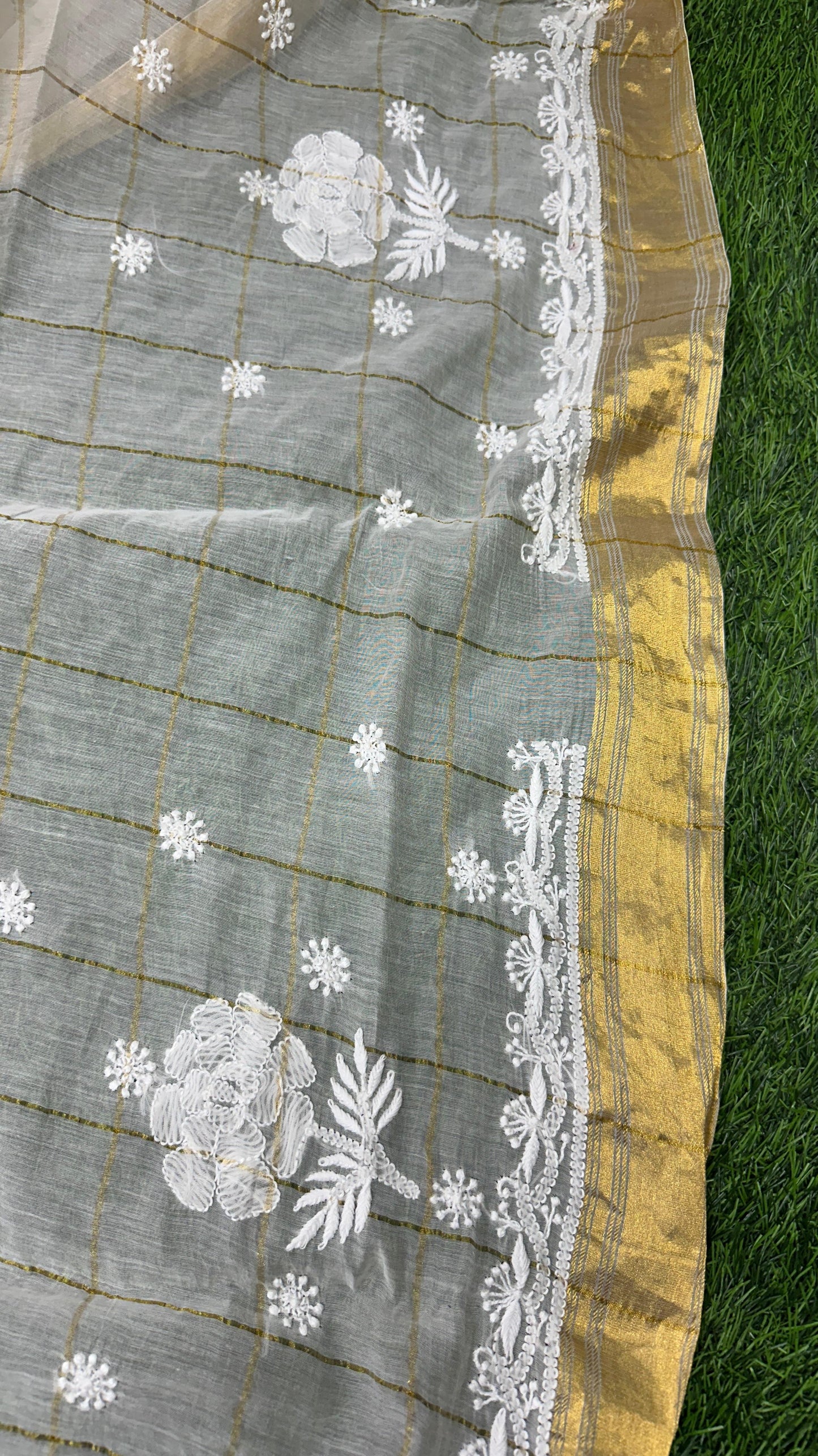 Beautiful Soft Pure Mul Chanderi Silk Saree