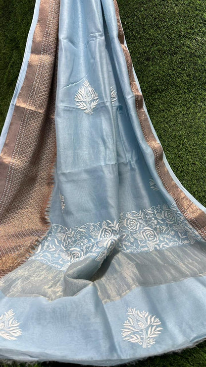 Beautiful Soft Pure Maheshwari Silk Saree With Blouse