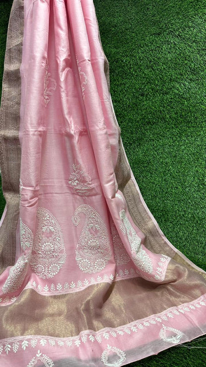 Beautiful Soft Pure Maheshwari Silk Saree With Blouse