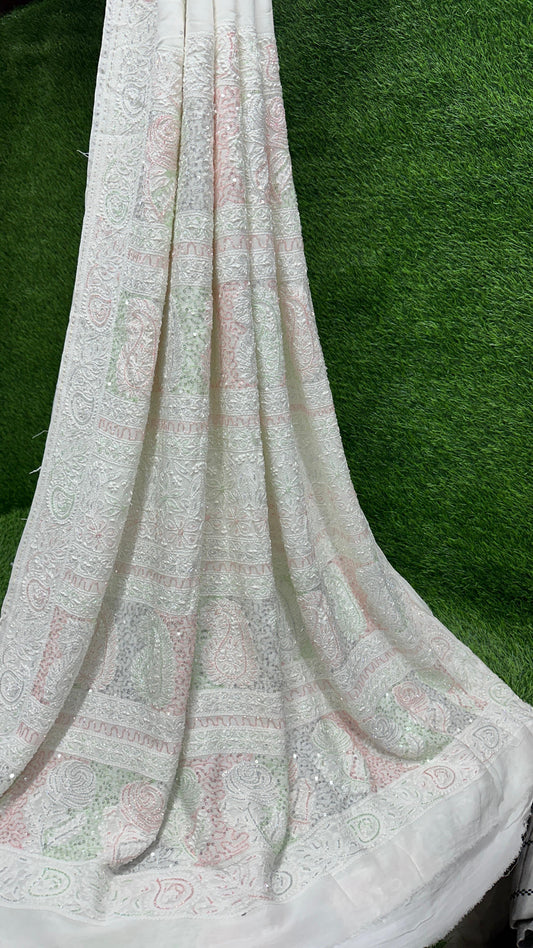 ChikanKari Saree