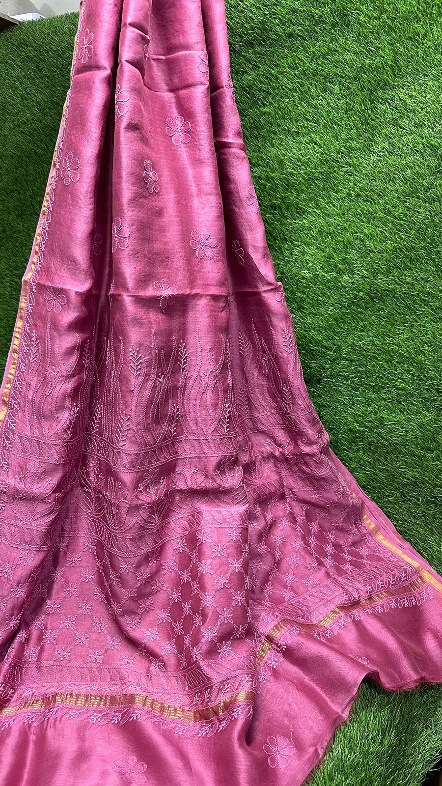 Chanderi ChikanKari Saree