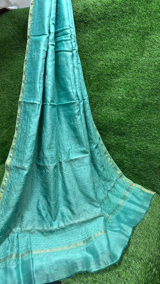 Chanderi ChikanKari Saree