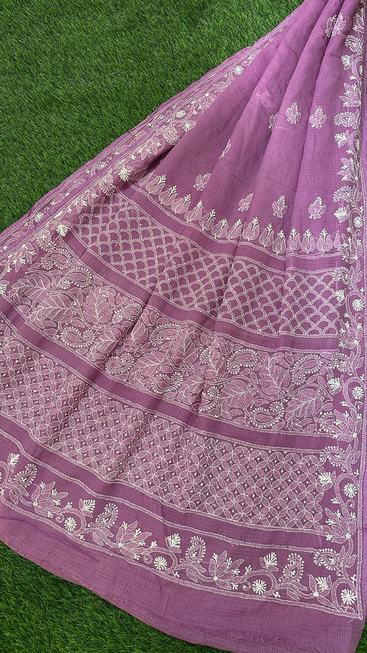 CHIKANKARI KOTA DORIA SAREE 