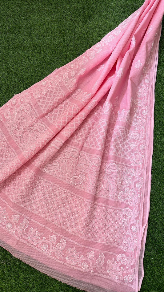 CHIKANKARI KOTA DORIA SAREE 