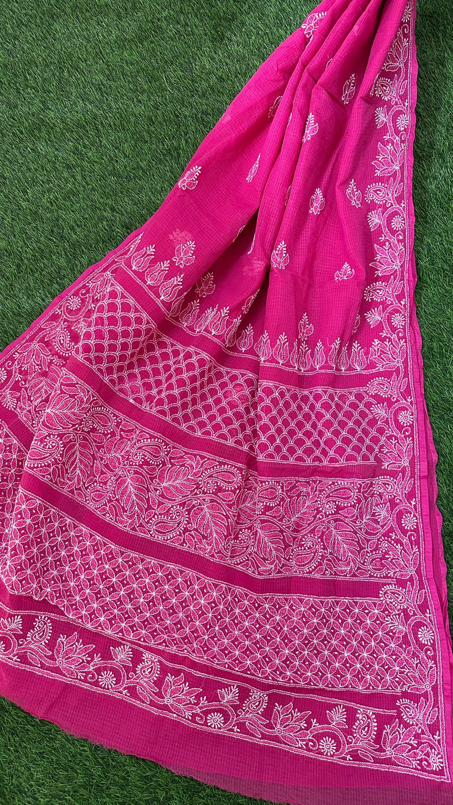 CHIKANKARI KOTA DORIA SAREE 