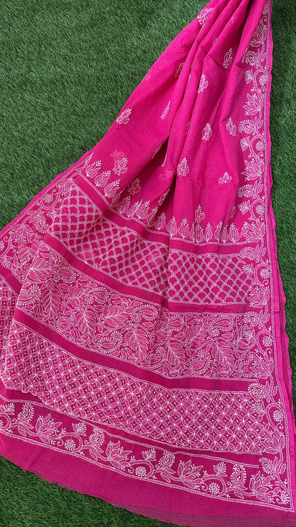 CHIKANKARI KOTA DORIA SAREE 