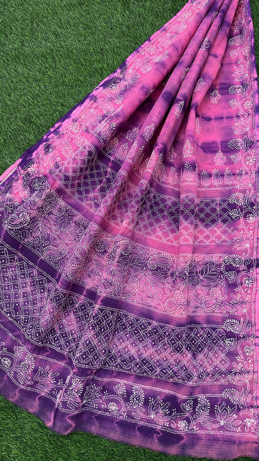CHIKANKARI KOTA DORIA SAREE 