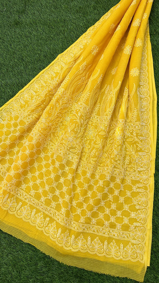 CHIKANKARI KOTA DORIA SAREE 