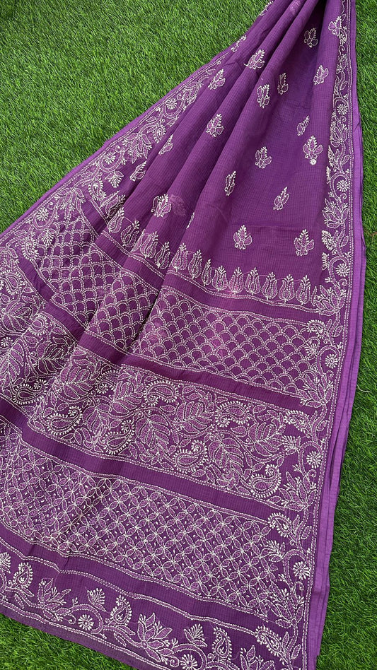 CHIKANKARI KOTA DORIA SAREE 