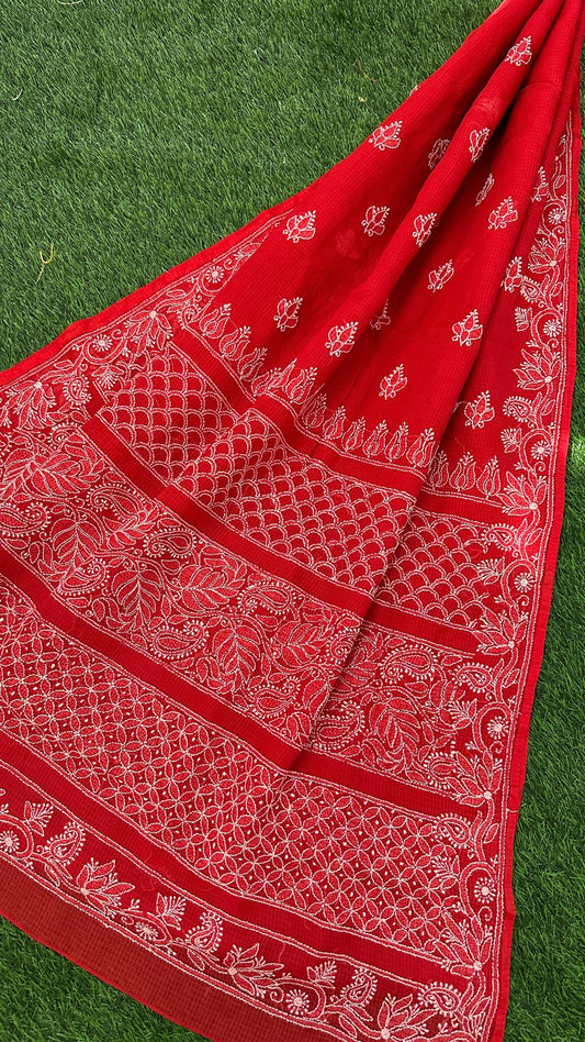 CHIKANKARI KOTA DORIA SAREE